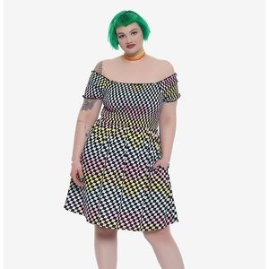 Hot topic rainbow smocked dress